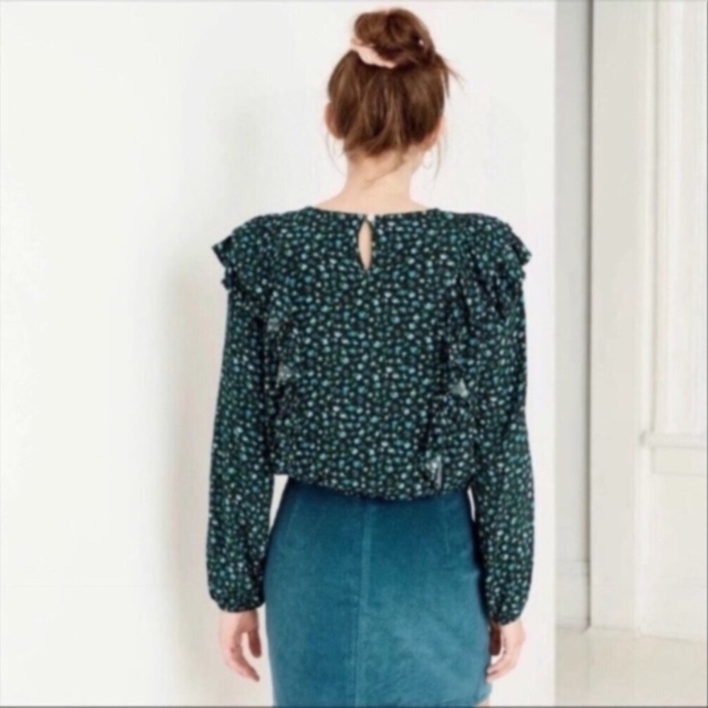 Wild Fable Blue Floral Long Sleeve Blouse - Picture 2 of 7